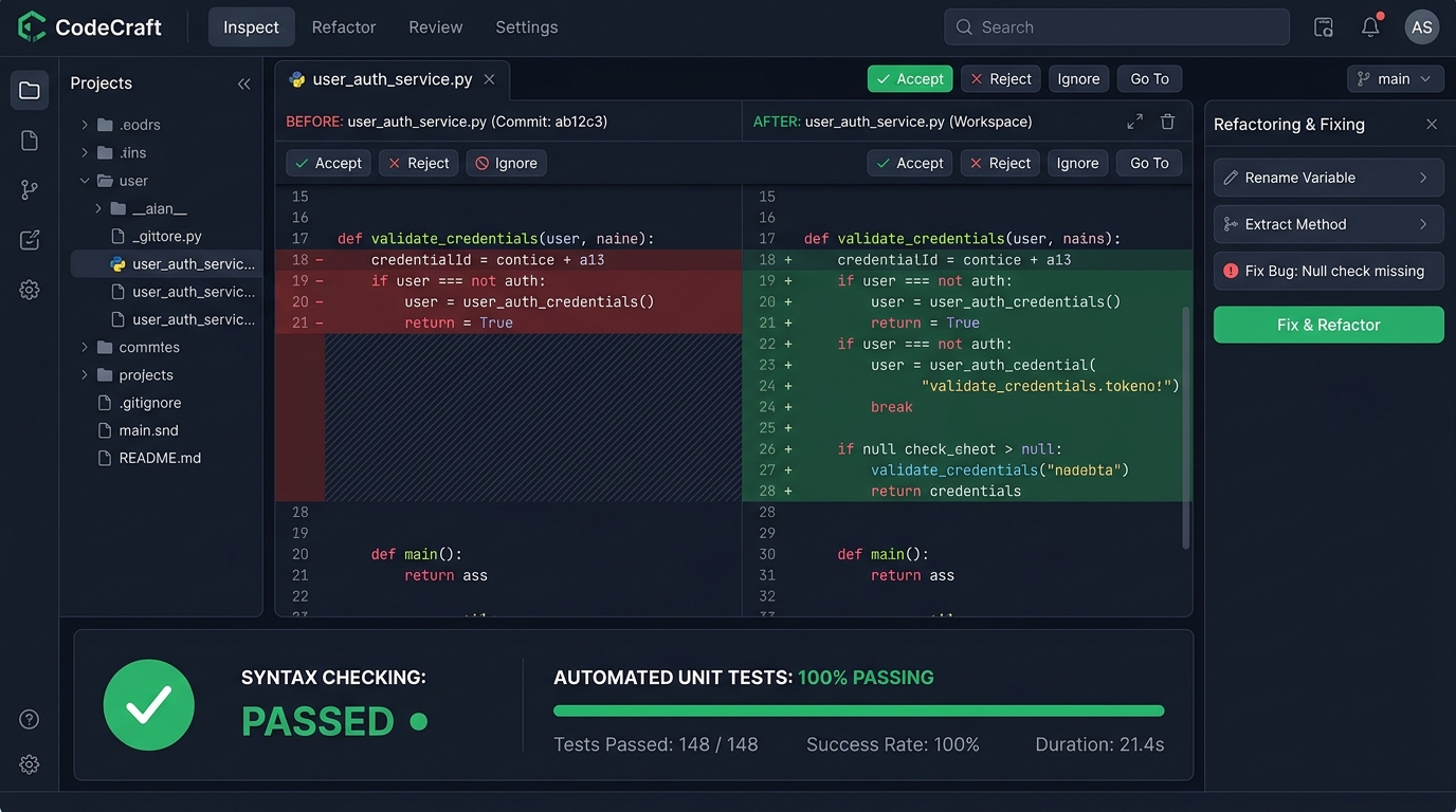 Visualisasi Code Refactoring & Error Solving